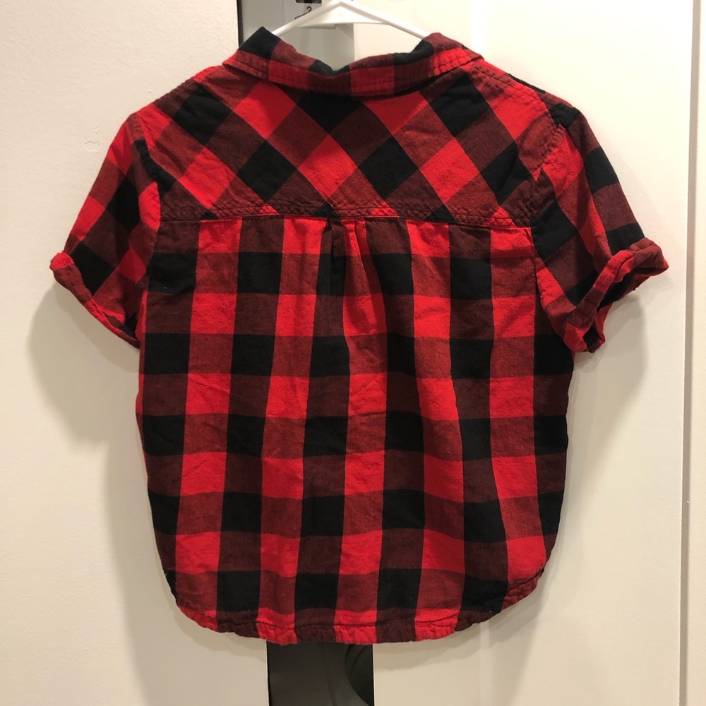 Buffalo plaid red/black short sleeve shirt - Picture 2 of 2